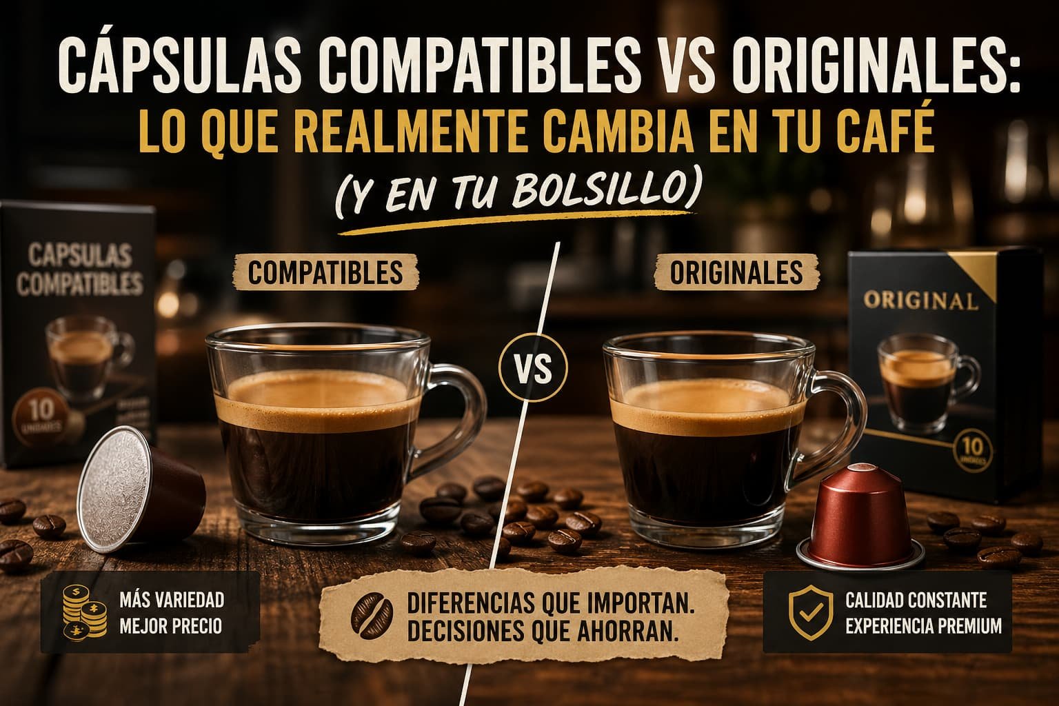 Diferencia entre cápsulas originales y compatibles