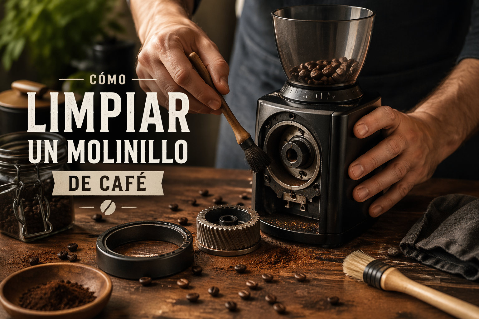 Limpieza del molinillo de café