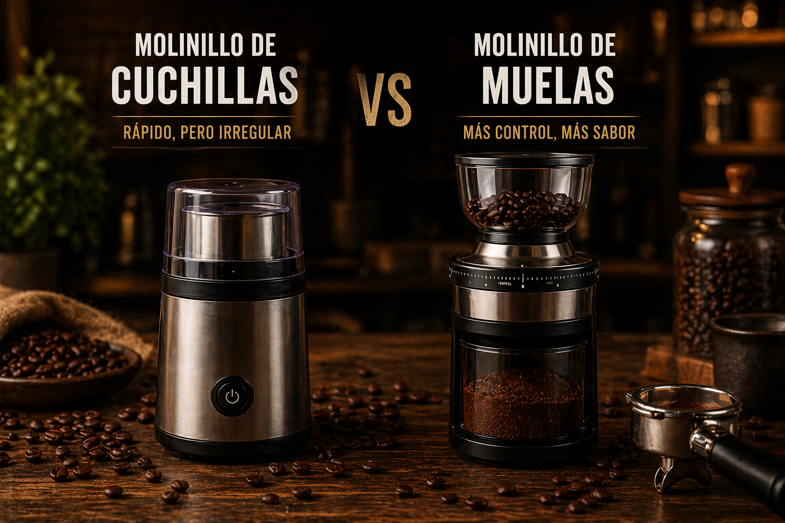 Molinillo de muelas vs cuchillas
